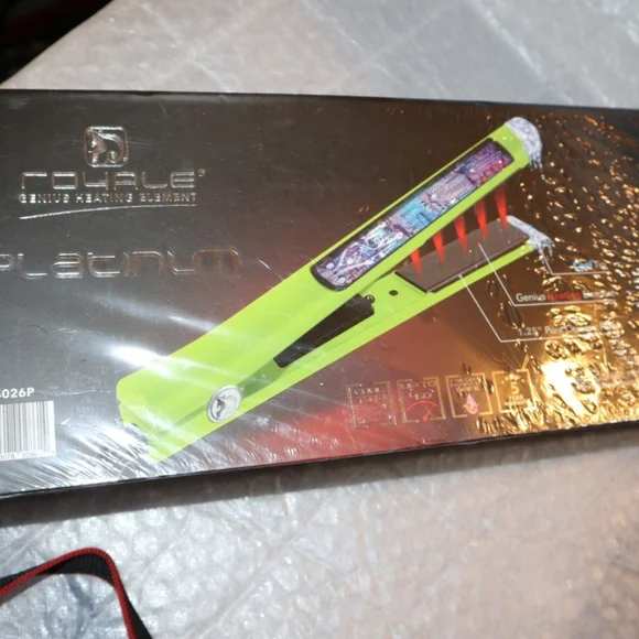 Royale Platinum Genius Heating Hair Straightener Pure Ceramic Plates 1.25" Lime - Picture 6 of 11